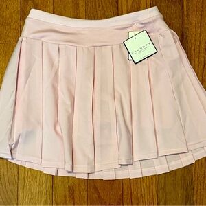 Laundry By Shelli Segal Pale Pink Pleated Skater Skirt